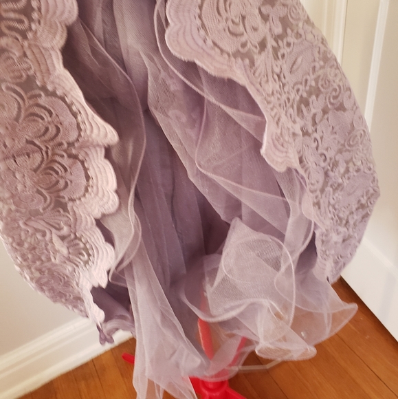 Lilac lace tulle dress - Picture 4 of 5
